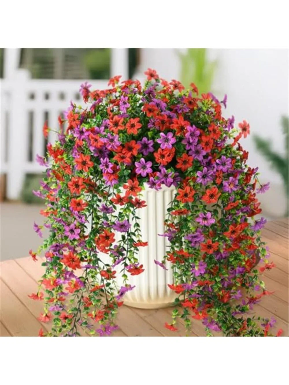Artificial Daisy Flowers Outdoor UV Resistant Faux Plants Porch Patio Decor